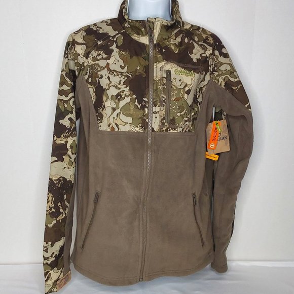 'MEG.OUTDOORS' HUNTGEAR 'VEIL FLAGSHIP BOONE' CAMOUFLAGE FULL~FLEECE JACKET - Picture 9 of 16